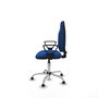 PIQUERAS Y CRESPO Chaise de bureau Algarra, simili cuir bleu, base chromée