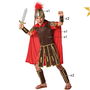 Déguisement Enfant Romain Soldat Légionnaire Complet avec Casque et Protèges-Tibias - 3-4 Ans - Polyester Multicolore