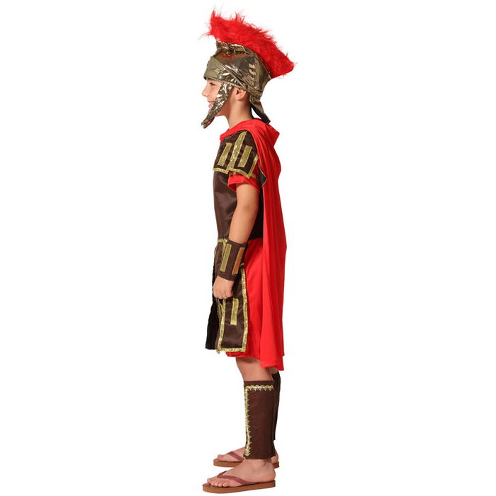 Déguisement Enfant Romain Soldat Légionnaire Complet avec Casque et Protèges-Tibias - 3-4 Ans - Polyester Multicolore