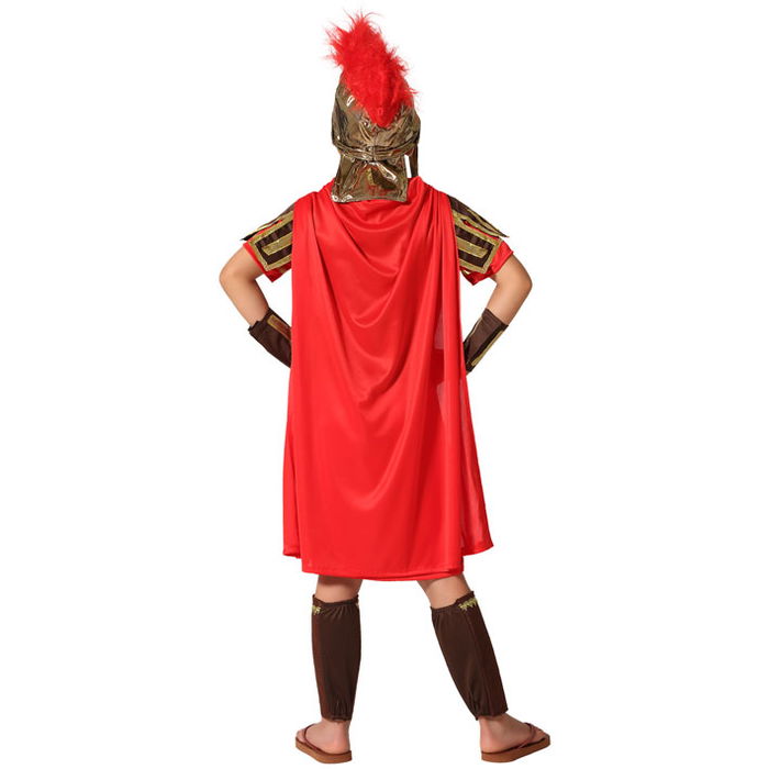 Déguisement Enfant Romain Soldat Légionnaire Complet avec Casque et Protèges-Tibias - 3-4 Ans - Polyester Multicolore