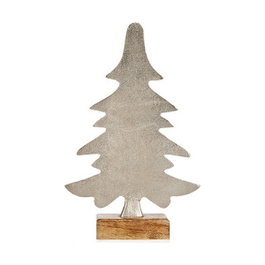 KRIST+ Arbre de Noël en métal argenté mat 26cm