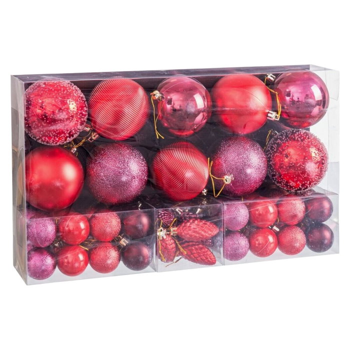 BigBuy Home Boules de Noël Rouge Plastique (50 Unités) inevitable BigBuy Home Boules de Noël Rouge Plastique (50 Unités) inevitable