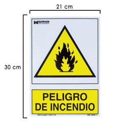 WOLFPACK LINEA PROFESIONAL Panneau risque d’incendie 30x21 cm