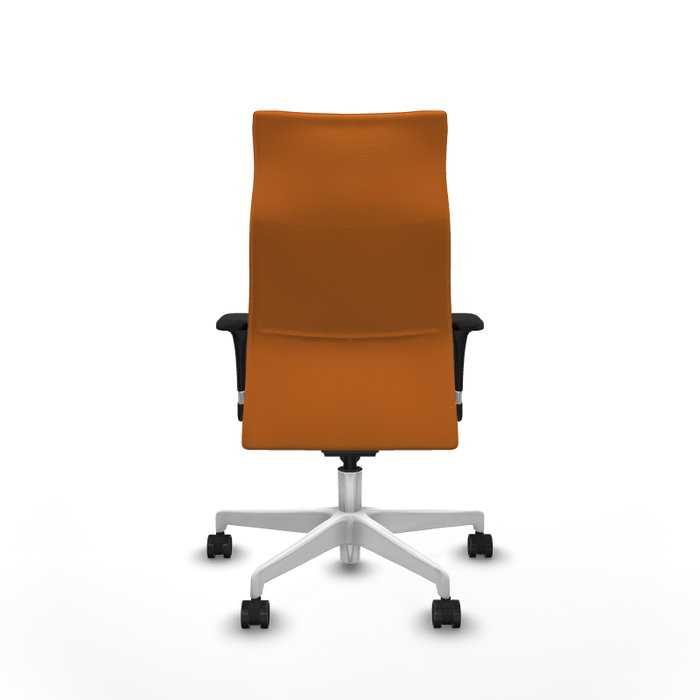 Piqueras Y Crespo Fauteuil Albacete Orange avec Mécanisme Synchrone et Base Blanche Piqueras Y Crespo Fauteuil Albacete Orange avec Mécanisme Synchrone et Base Blanche