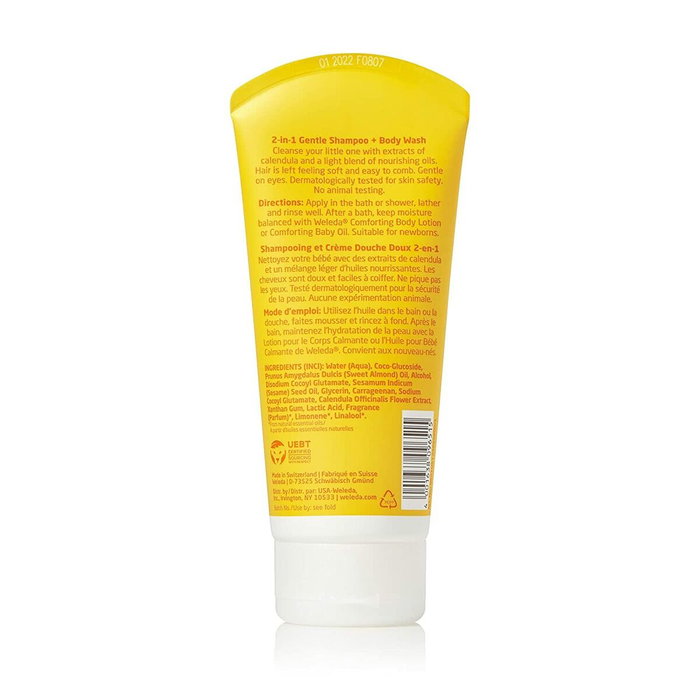 2-in-1 Gel et shampooing Weleda Baby 200 ml Calendula