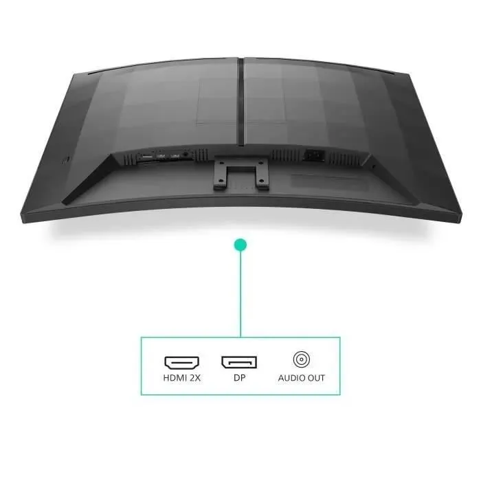 Philips 32M2C3500L - Moniteur PC Gaming incurvé 32" QHD 180Hz, dalle VA 0.5ms, ports HDMI et DisplayPort