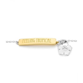 Secrecy Bracelet Tropical en Argent 925 et Or 18K avec Diamant