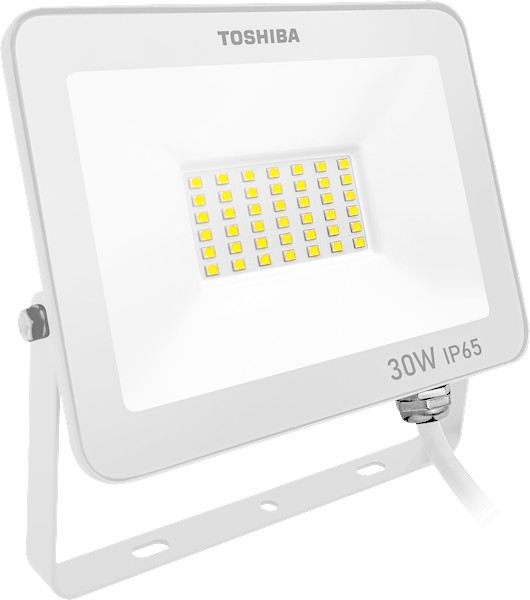 TOSHIBA Projecteur LED 30W 6500K IP65 - Blanc