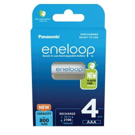 Panasonic Eneloop Micro AAA 800mAh (Pack de 4) BK-4MCDE/4BE