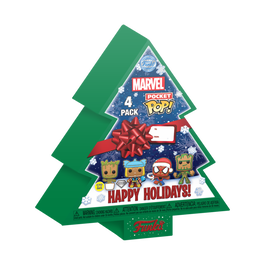 FUNKO Arbre de Noël avec 4 figurines Pocket POP Marvel Tree Holiday Exclusive