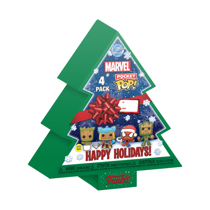 FUNKO Arbre de Noël avec 4 figurines Pocket POP Marvel Tree Holiday Exclusive FUNKO Arbre de Noël avec 4 figurines Pocket POP Marvel Tree Holiday Exclusive