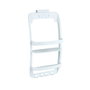 Wenko Étagère de salle de bain suspendue universelle blanche 26 x 11,5 x 50 cm avec 2 paniers et 4 crochets