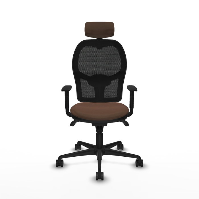 Piqueras y Crespo Chaise de Bureau Jorquera Noir et Brun foncé