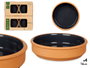 LA DEHESA Set de 6 caquelons en terre cuite coloris Antracita 16 cm