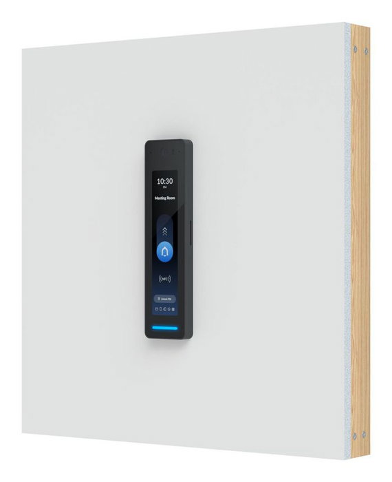 Ubiquiti Interphone RFID biométrique tactile 4,7" avec vidéo, Bluetooth, NFC, déverrouillage facial et par code PIN, résistance IP55, alimentation PoE