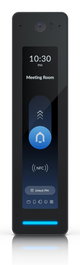 Ubiquiti Interphone RFID biométrique tactile 4,7" avec vidéo, Bluetooth, NFC, déverrouillage facial et par code PIN, résistance IP55, alimentation PoE