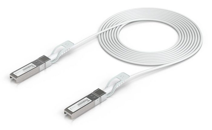Ubiquiti Câble DAC Uplink SFP28 vers SFP28 PVC Blanc 3 m - Câble Direct Attach pour Interconnexion UniFi 25G/10G/1Gbps Ubiquiti Câble DAC Uplink SFP28 vers SFP28 PVC Blanc 3 m - Câble Direct Attach pour Interconnexion UniFi 25G/10G/1Gbps