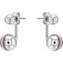 Tommy Hilfiger Boucles d'oreilles en acier inoxydable gris 8mm