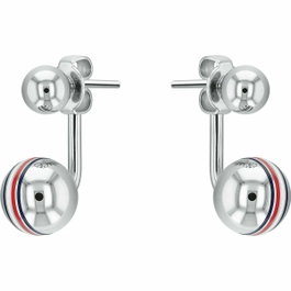 Tommy Hilfiger Boucles d'oreilles en acier inoxydable gris 8mm