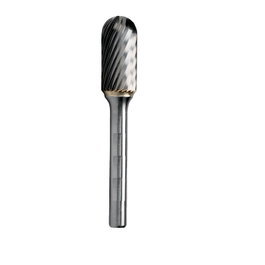 PROTEC Fraise cylindrique arrondie en métal dur 12 mm