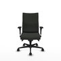 Piqueras Y Crespo Chaise Albacete confidente, mécanisme Synchro, tissu Noir