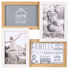 Home Deco Factory Cadre 4 Photos Bois Blanc