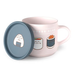 PUCKATOR Jeu de tasse et sous-verre Pusheen le chat amateur de sushi