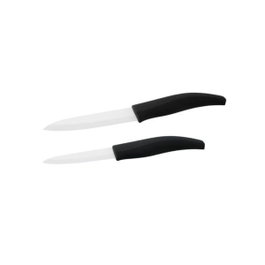 Nirosta Lot de 2 couteaux en céramique (Office et Cuisine) noir et blanc