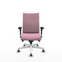 Piqueras Y Crespo Silla Albacete Confidente Rosa avec mécanisme Synchro et base blanche