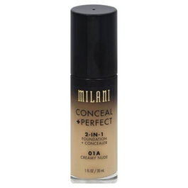Milani Conceal + Perfect Mat Fond de teint liquide & correcteur 2-en-1, teinte 01A Creamy Nude, 30 ml