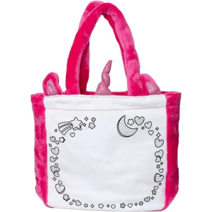 Lansay Styl'bag Blopens - Kit créatif avec 4 feutres souffleurs, 5 pochoirs et 1 sac à colorier licorne - Jeu aérographique lavable pour enfants dès 6 ans