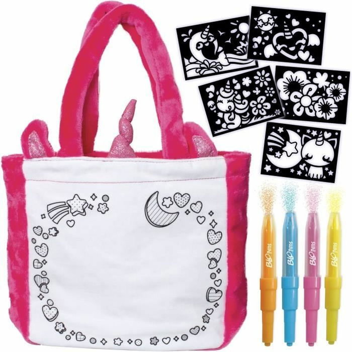 Lansay Styl'bag Licorne - Kit de dessin avec 5 pochoirs et sac