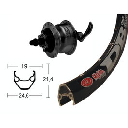 Wiener Roue avant 28x1.75 Winora Rig. Zac 2000 Shimano DH3D30