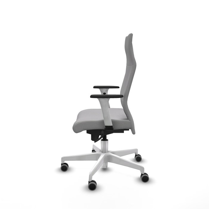 Piqueras Y Crespo Fauteuil Albacete Gris Clair avec Mécanisme Synchrone et Base Blanche