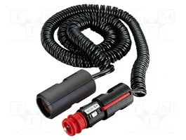 PRO CAR Prolongateur pour adaptateur allume-cigares 8A Noir 3m