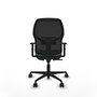 Chaise Alfera Synchro 4 positions tissu Vert émeraude Maille Noir Base en nylon noir Accoudoir 1D Sans appui-tête Roulettes 65mm nylon