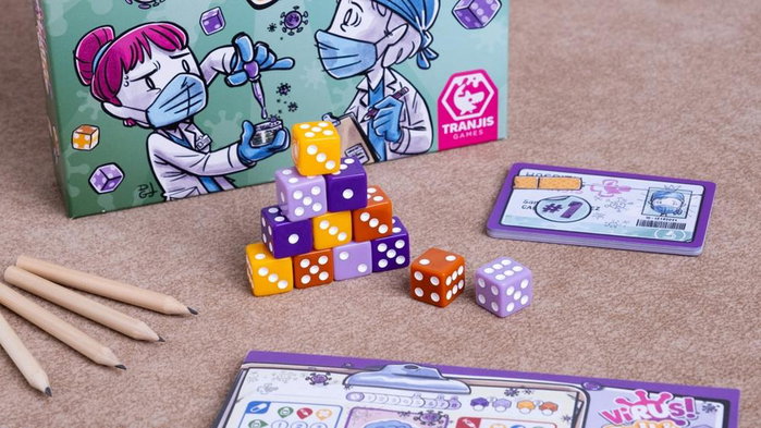Virus! Roll & Write Jeu de Société - Édition Roll & Write - Tranjis Games - à partir de 8 ans Virus! Roll & Write Jeu de Société - Édition Roll & Write - Tranjis Games - à partir de 8 ans