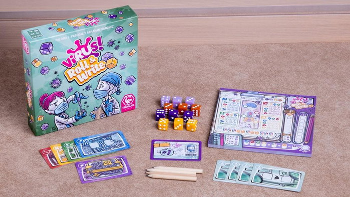 Virus! Roll & Write Jeu de Société - Édition Roll & Write - Tranjis Games - à partir de 8 ans Virus! Roll & Write Jeu de Société - Édition Roll & Write - Tranjis Games - à partir de 8 ans