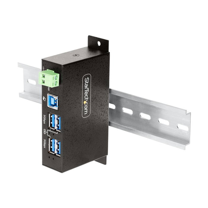 Startech 5 gr4Aindrm Hub USB 3.2 4 ports Géré - Montage mural/DIN - Métallique - Noir Startech 5 gr4Aindrm Hub USB 3.2 4 ports Géré - Montage mural/DIN - Métallique - Noir