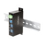 Startech 5 gr4Aindrm Hub USB 3.2 4 ports Géré - Montage mural/DIN - Métallique - Noir