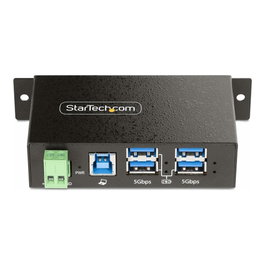 Startech 5 gr4Aindrm Hub USB 3.2 4 ports Géré - Montage mural/DIN - Métallique - Noir