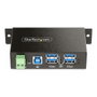 Startech 5 gr4Aindrm Hub USB 3.2 4 ports Géré - Montage mural/DIN - Métallique - Noir
