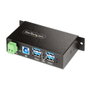Startech 5 gr4Aindrm Hub USB 3.2 4 ports Géré - Montage mural/DIN - Métallique - Noir