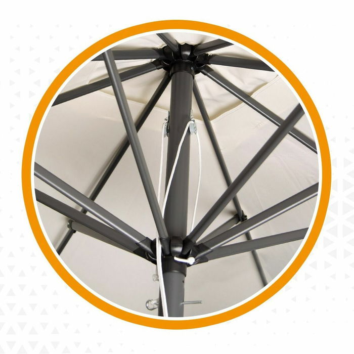 Parasol Aktive Crème Aluminium Acier 270 x 270 cm