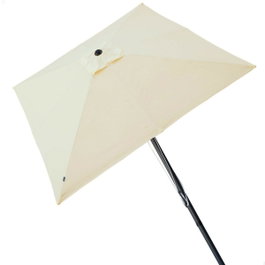 Color Baby Parasol de terrasse carré 270x270 cm avec cheminée et mât en aluminium