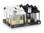 GIFTDECOR Lot de 12 Lanternes LED en Plastique et Cristal, Blanc + Noir