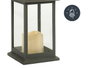 GIFTDECOR Lot de 12 Lanternes LED en Plastique et Cristal, Blanc + Noir
