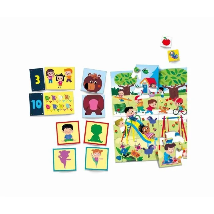 Clementoni - Coffret 8 Jeux en 1 Éducatifs - Formes, Couleurs, Nombres, Quantités, Mémoire, Logique - Dès 3 Ans