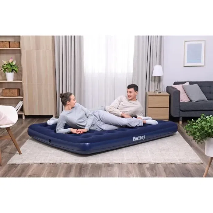 Bestway - 67003 - Matelas gonflable de camping pour 2 places - 203 x 152 x 22 cm - Poids max 300 kg - Pour intérieur et extérieur - Avec kit de réparation Bestway - 67003 - Matelas gonflable de camping pour 2 places - 203 x 152 x 22 cm - Poids max 300 kg - Pour intérieur et extérieur - Avec kit de réparation