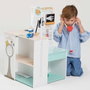 Color Baby - Hôpital vétérinaire en bois avec 17 pièces et accessoires, taille 47,5 x 47,5 x 75,5 cm, pour enfants à partir de 3 ans